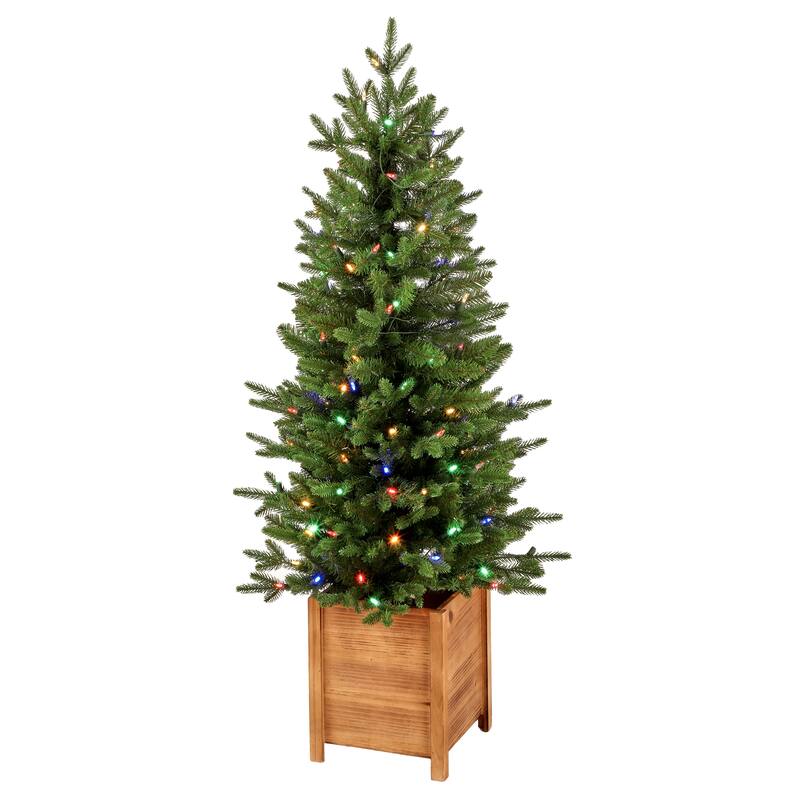 4' Led Potted Ornamental Pine Tree
