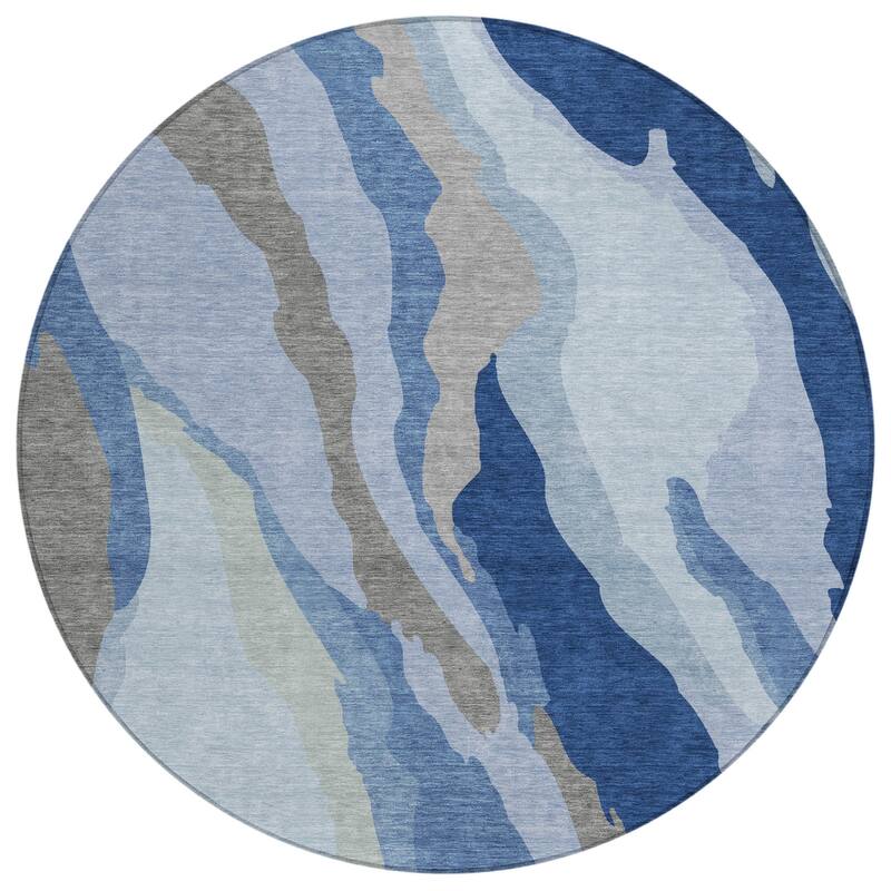 HomeRoots Abstract Transitional Rectangle Outdoor Rug