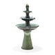 preview thumbnail 13 of 19, Glitzhome 45.25"H Oversized Cobalt Blue Turquoise 3-Tier Ceramic Lighted Outdoor Fountain Green