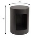 preview thumbnail 13 of 24, Nook 14" Wide Round Side Table in Fiberstone with Open Storage Compartment