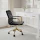 Option Black Faux Leather/Polished Brass Frame