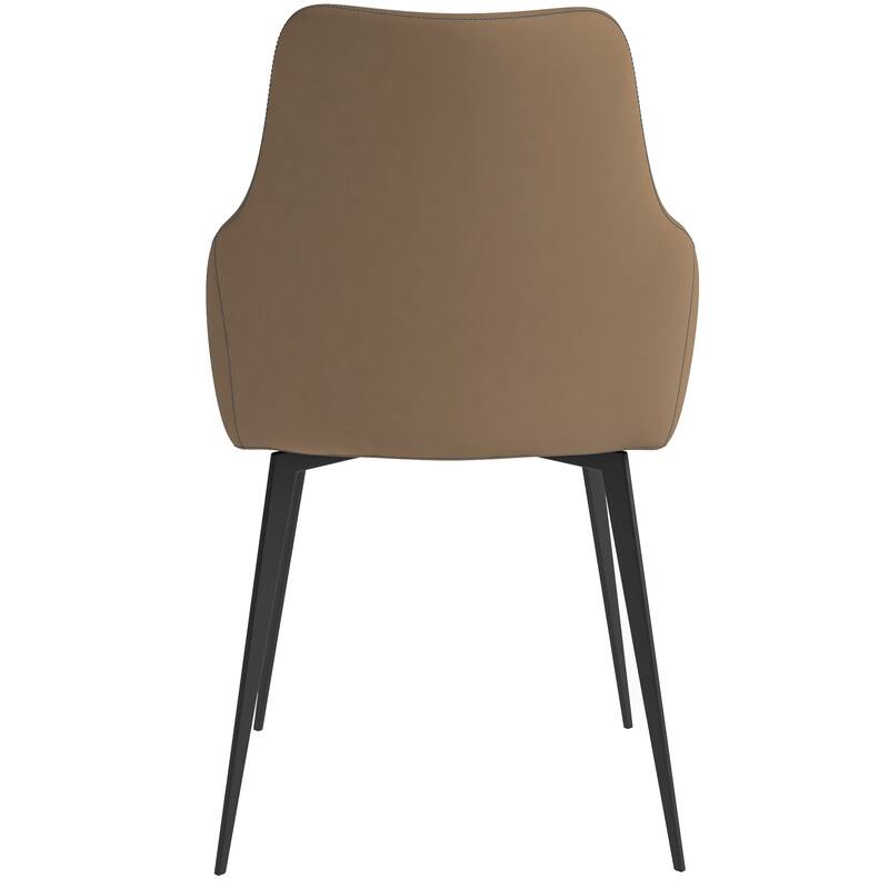 4-Piece Dining Set 35-Inch Round MDF Tabletop Dining Table and 3 Upholstered Side Chairs in Iron