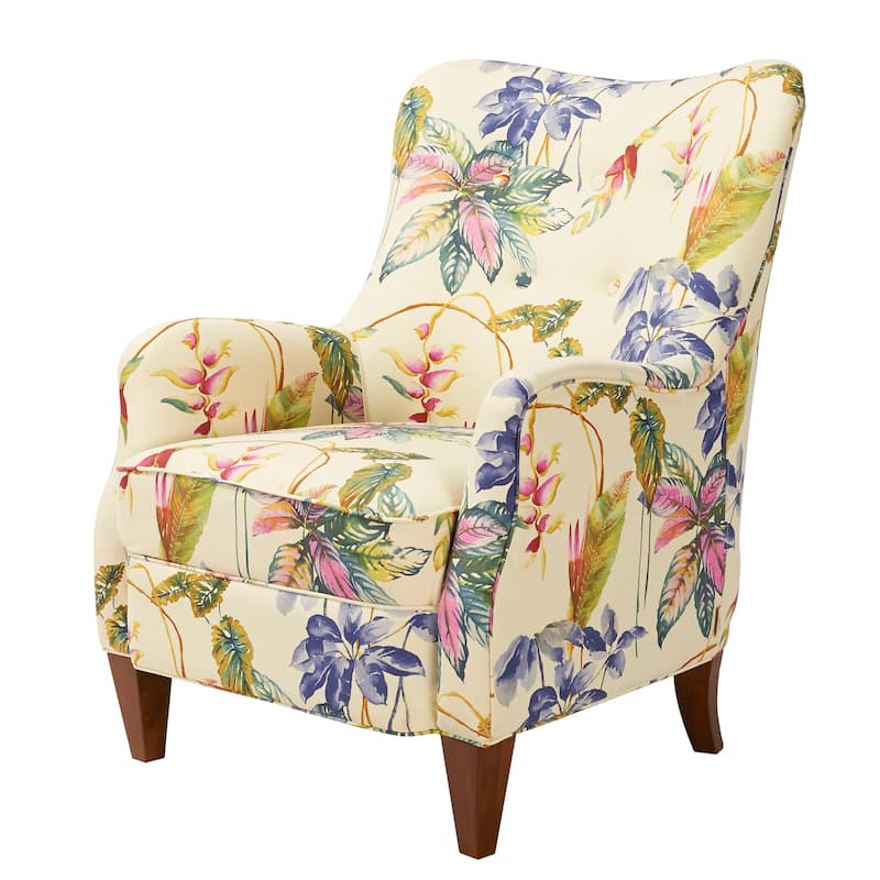Palma 32" Floral Upholstered Arm Chair by Jennifer Taylor Home