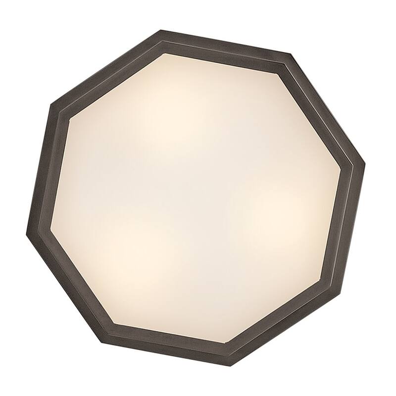 Hinkley Lighting 46993 Facet 3 Light 18" Wide Flush Mount Ceiling