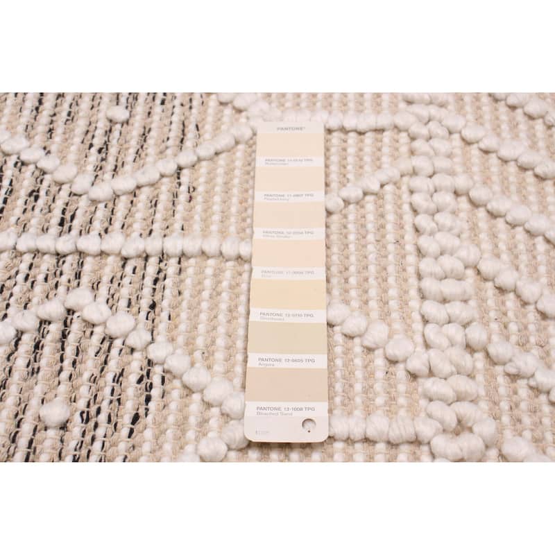 ECARPETGALLERY Braid weave Sienna Cream Wool Rug - 6'2 x 9'0