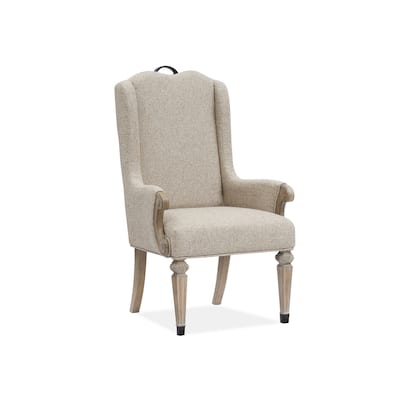 Magnussen Home Marisol Fawn Upholstered Host Chair Two Pack - 27''W x 25.13''D x 45.38''H