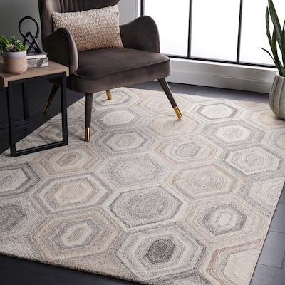 SAFAVIEH Handmade Abstract Zaide Modern Wool Rug