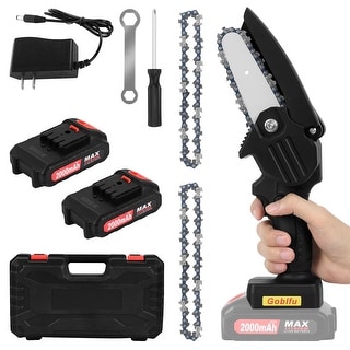 Mini Chainsaw Cordless - 4 inch Handheld Mini Electric Chainsaw