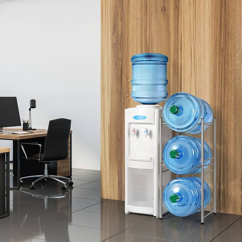 Heavy Duty Water Cooler Jug Rack - Silver - 3 Tier