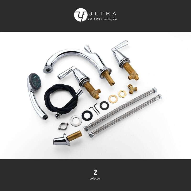 Ultra Faucets Z Collection Two-Handle Roman Tub Faucet With Hand-Shower