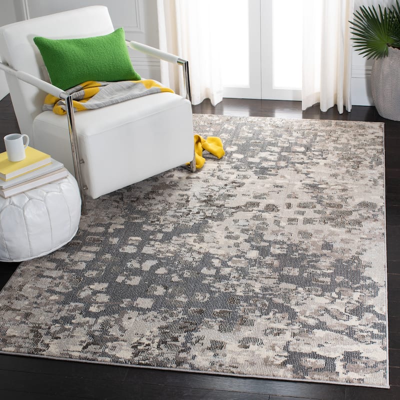 SAFAVIEH Madison Gudlin Modern Abstract Watercolor Rug - 8' x 10' - Grey/Beige - Rectangle