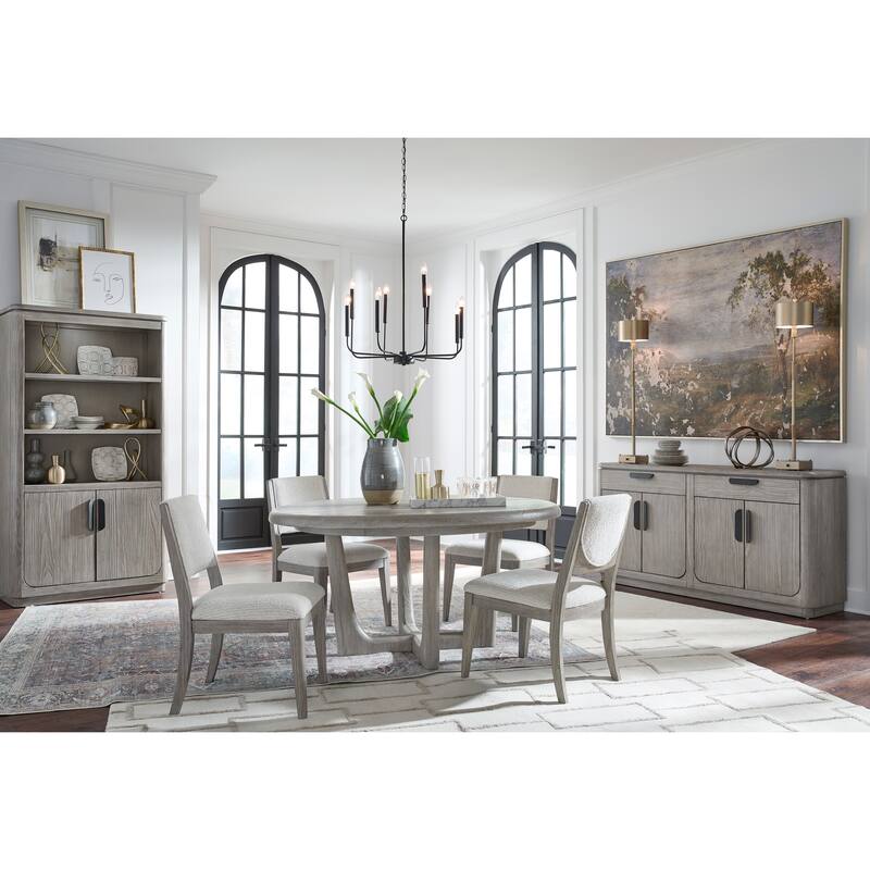 Magnussen Home Braelyn Dorian Grey Upholstered Side Chair Two Pack - 20.75''W x 24''D x 34.25''H