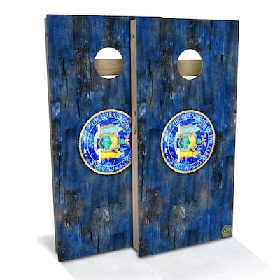 New York Flag Color Outdoor Cornhole Board Set