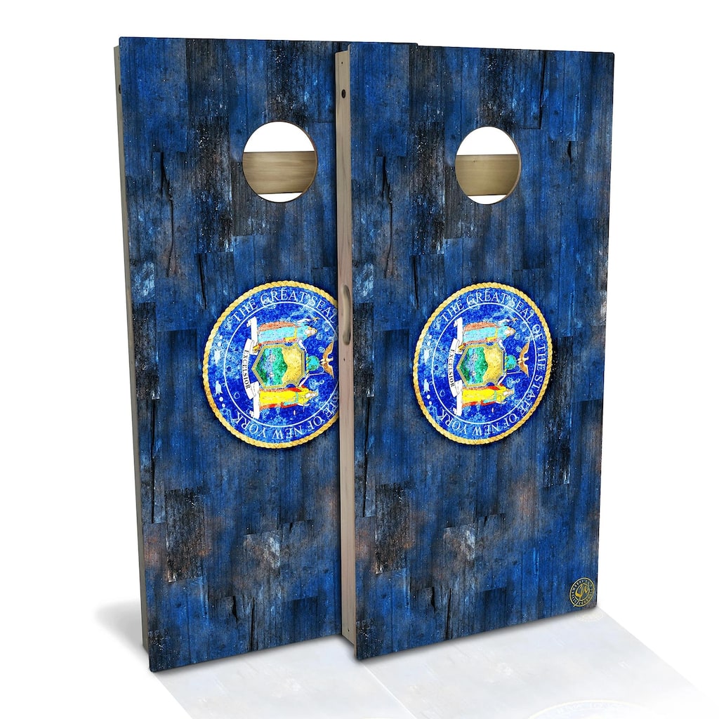 New York Flag Color Outdoor Cornhole Board Set