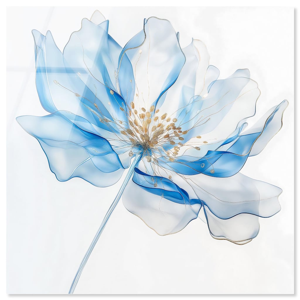 Glacier Ghost Blossom Acrylic by Art Remedy, Ready to Hang