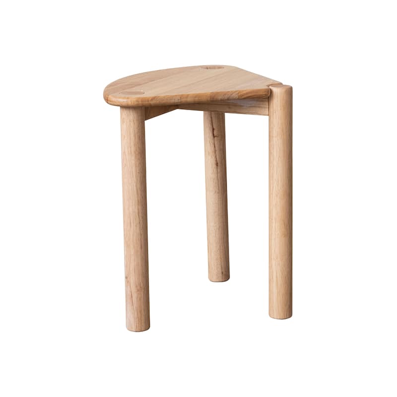 Sturdy Rubberwood Side Table - 18.1"L x 14.3"W x 18.1"H