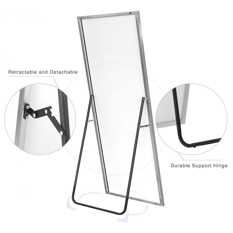 Dovelina Modern Full Length Floor Mirror - Freestanding Vanity Mirror for Bathroom or Living Space