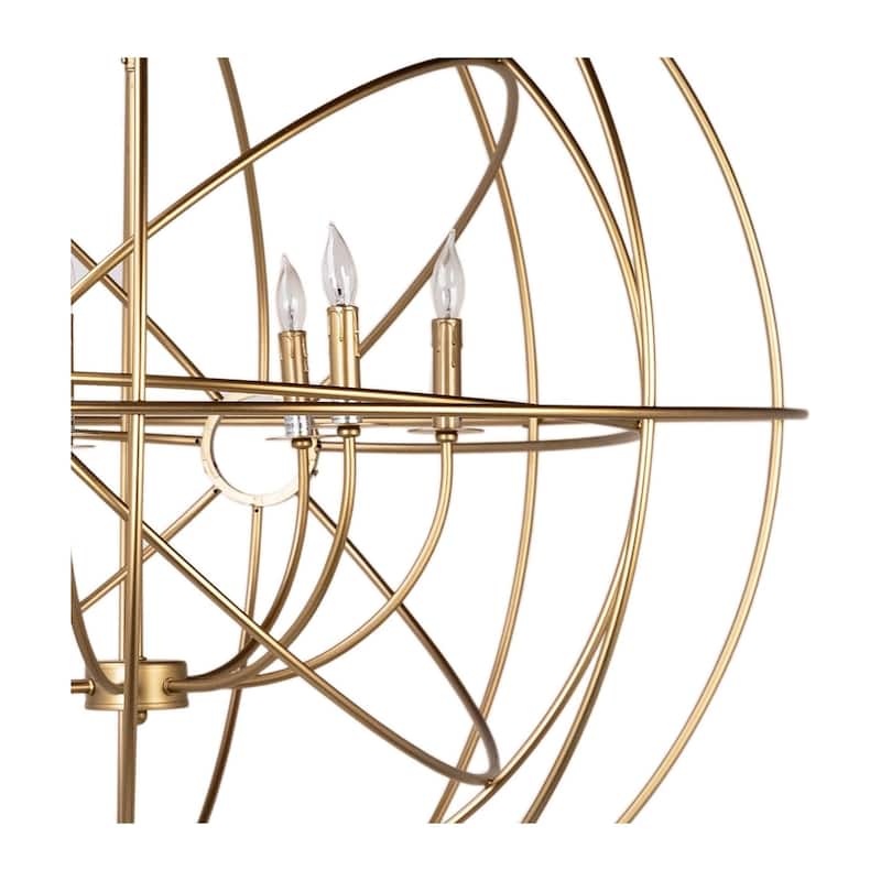 Mondi 40-inch Modern Gold Globe Chandelier with 7 Bulbs