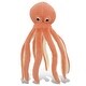 preview thumbnail 1 of 5, DolliBu Orange Octopus Super Soft Stuffed Animal for Kids and Adults - 15 inches