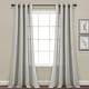 preview thumbnail 27 of 30, Lush Decor Faux Linen Grommet Window Curtain Panel Pair - 84" x 52" Light Gray