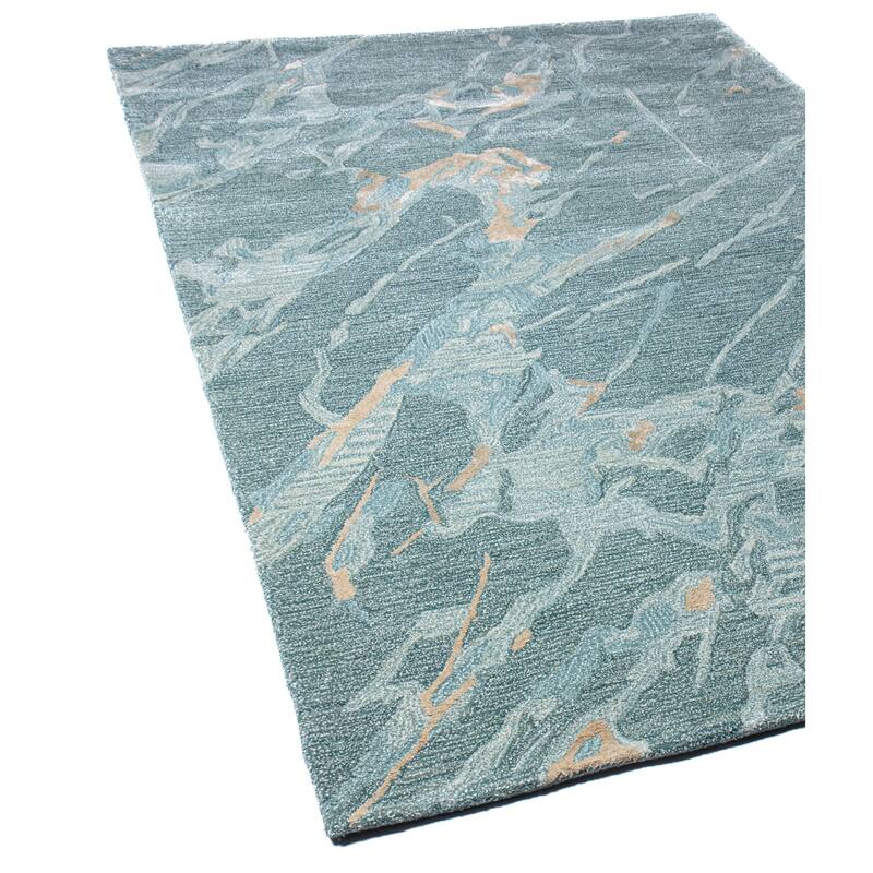 Bashian Katelynn Teal Contemporary Area Rug
