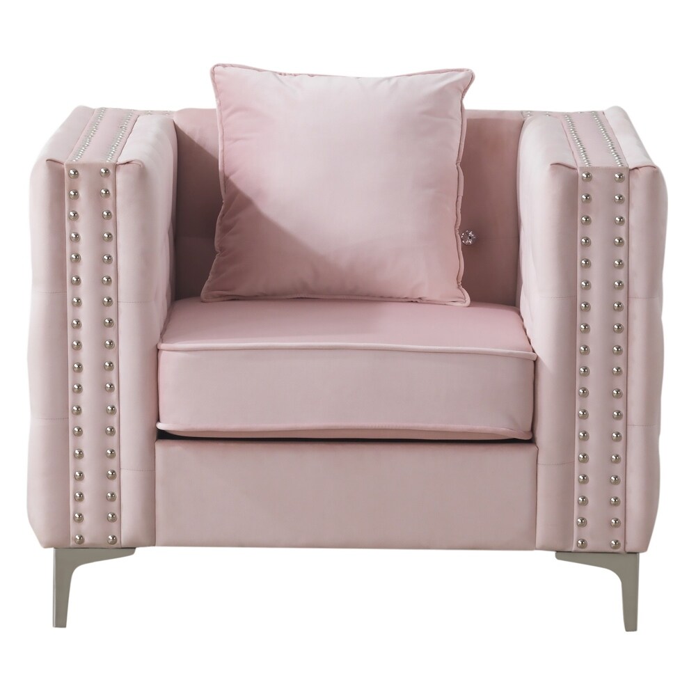 Lizmont blush sales pink accent chair