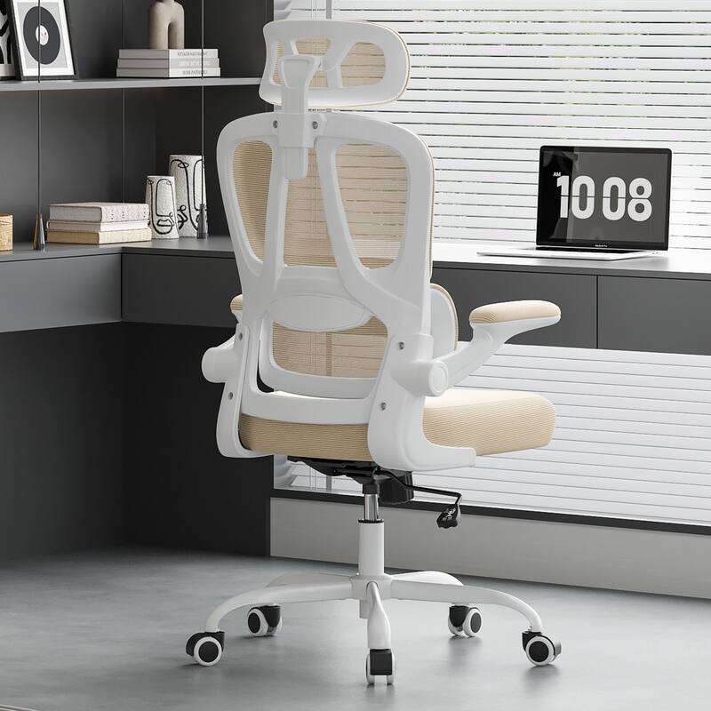 Ergonomic Office Chair, Desk Chair with Headrest and Lumbar Support, High Back Swivel Home Office Chair