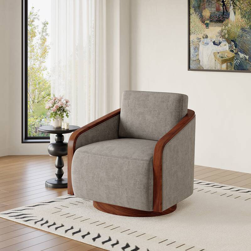 Modern Upholstered Swivel Accent Chair