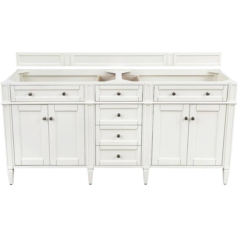 James Martin Vanities 650-V72-M Brittany 72" Free Standing Double - Bright White