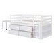 preview thumbnail 6 of 11, Twin Wood Loft Bed Frame with Retractable Desk, 4 Drawers, Shelves