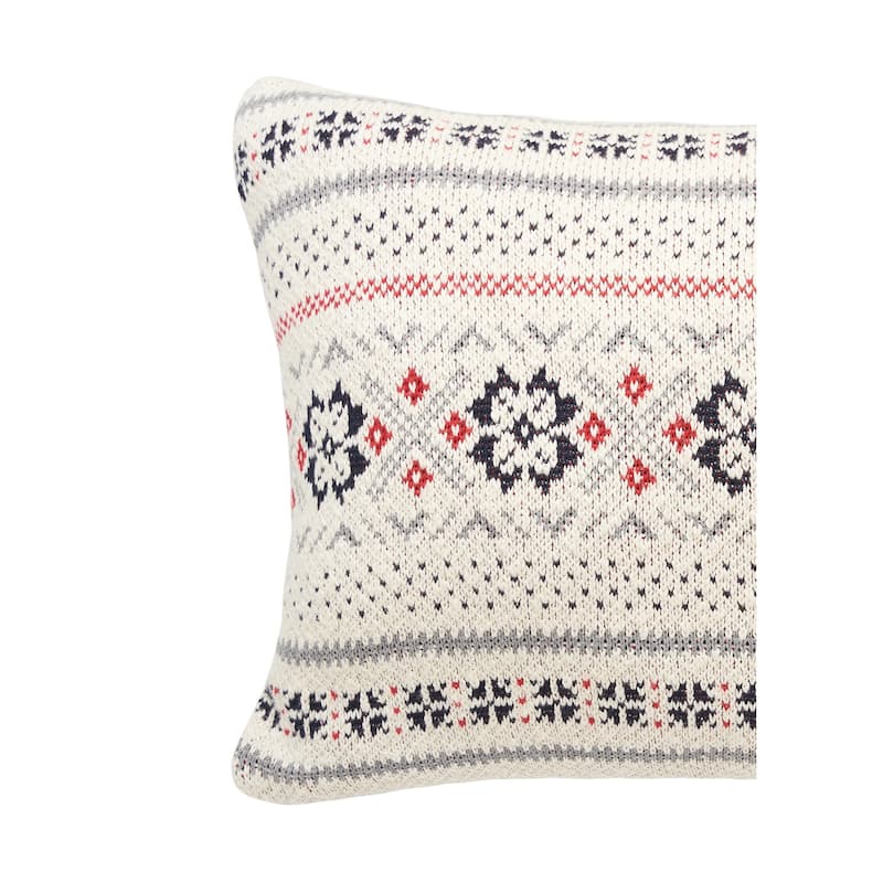 Snowflake Woven Christmas Pillow