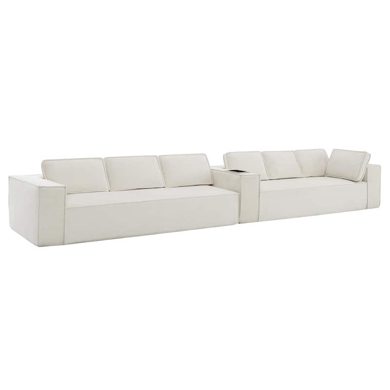 Modular L Shaped Sectional Sofa Floor Couch Chenille Upholstered Sofa