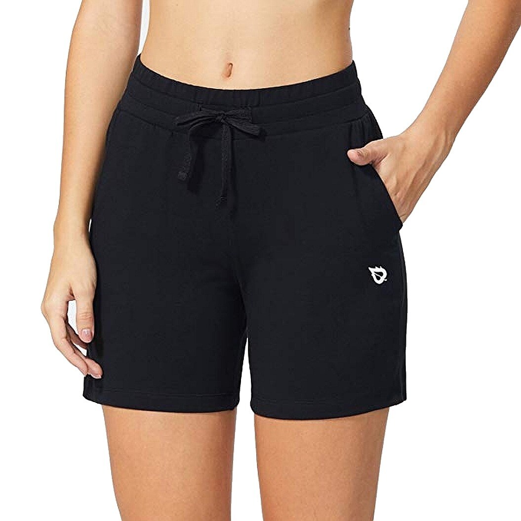 Shop Baleaf Womens Pull On Drawstring Logo Print Shorts Overstock 27026531