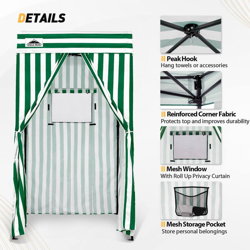 EAGLE PEAK Flex Compact 4x4 Pop-up Canopy Changing Room, Portable Privacy Dressing Room