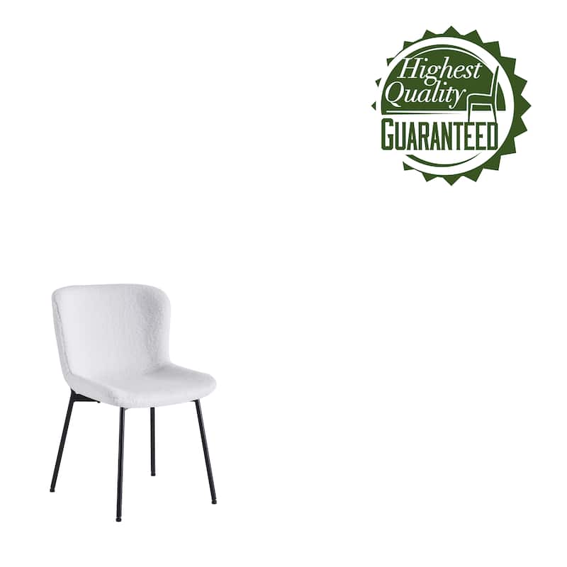 Porthos Home Lance Fabric Upholstered Dining Chairs with Steel Legs, Set of 2