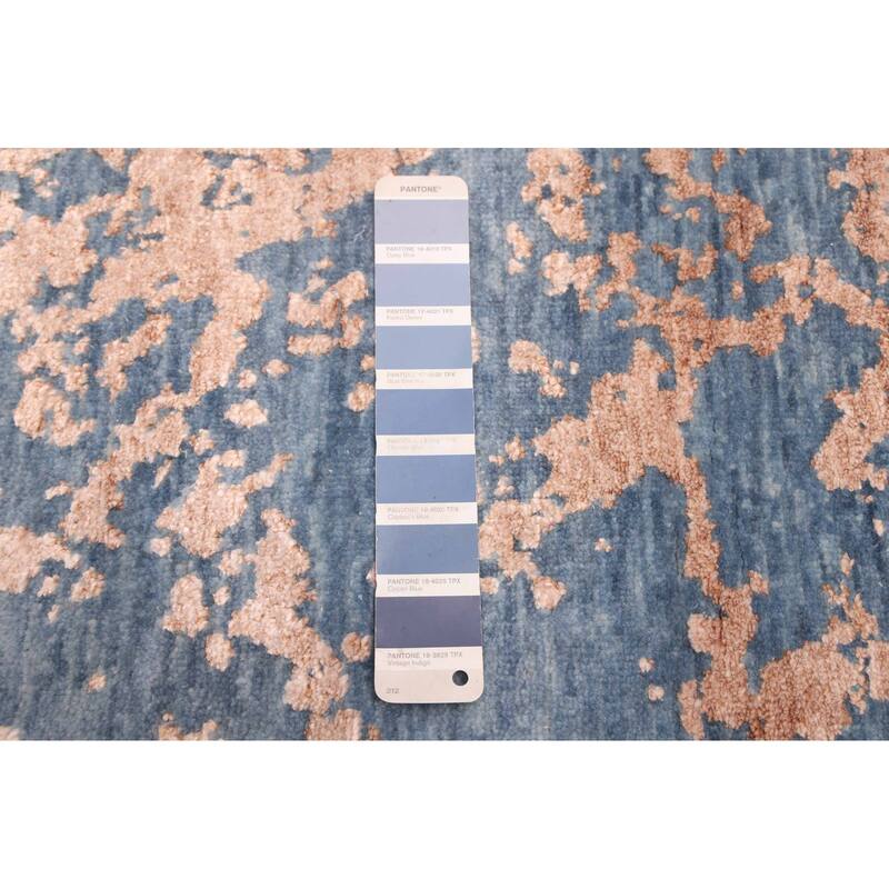 ECARPETGALLERY Hand-knotted Legacy Dark Blue Silk, Wool Rug - 7'10 x 10'2