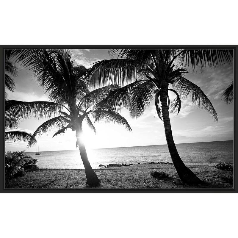 "BW Bimini Sunset" Print on Floating Canvas