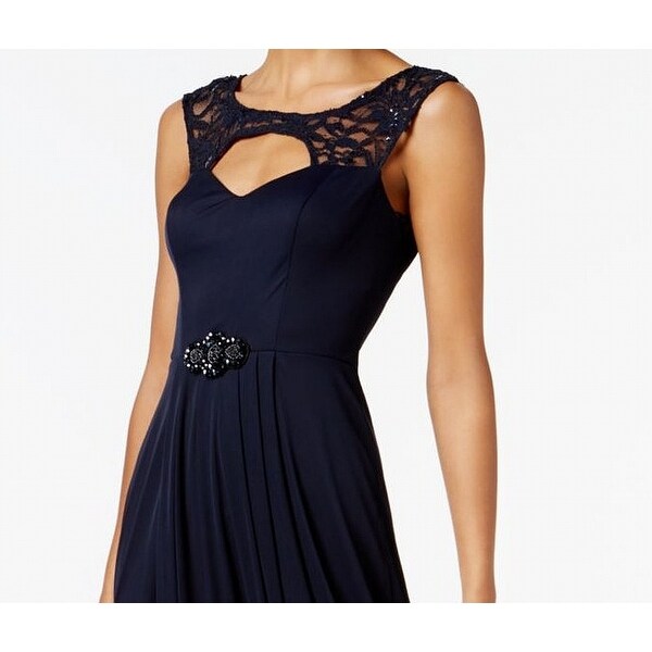 betsy and adam navy blue dress