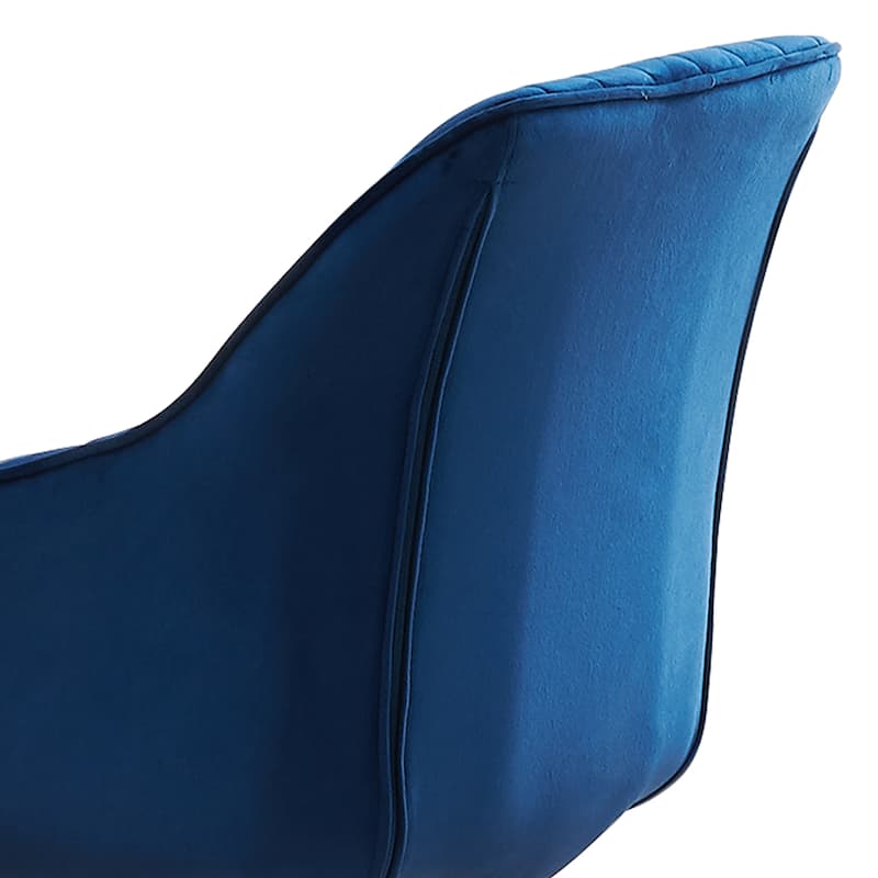 Art Leon Set of 2 Velvet Swivel Dining Chair with Golden Legs