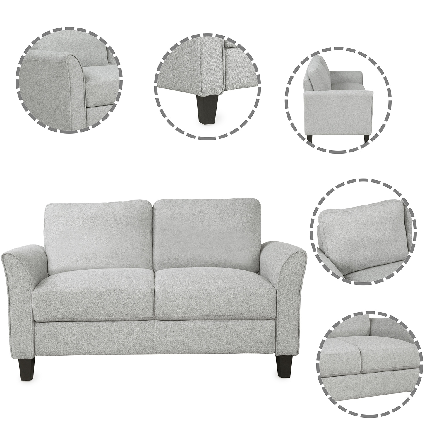 Grey small 2 seater sofa store