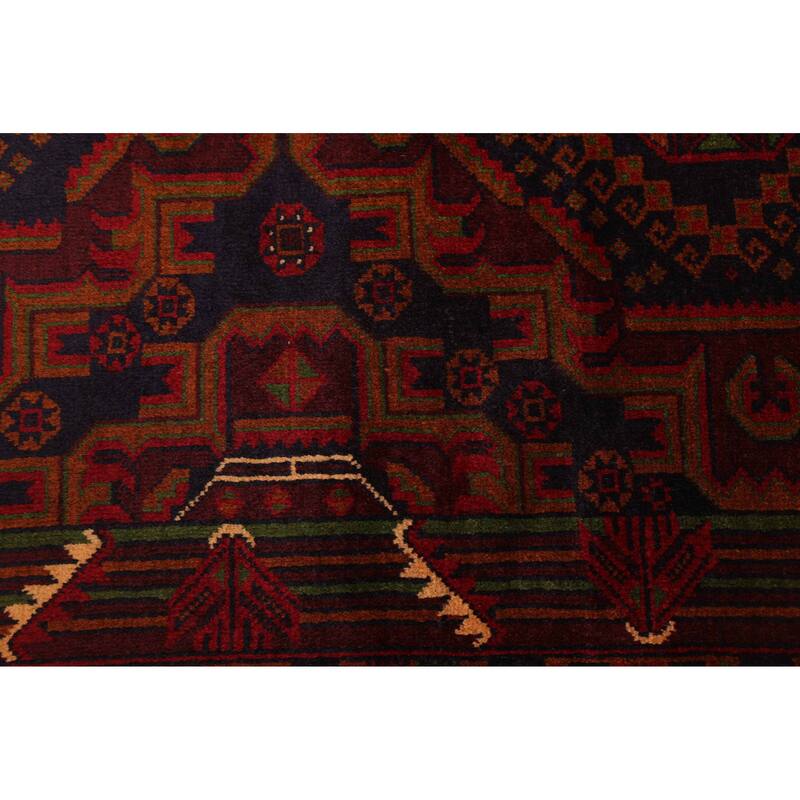 ECARPETGALLERY Hand-knotted Teimani Dark Navy Wool Rug - 3'9 x 6'9