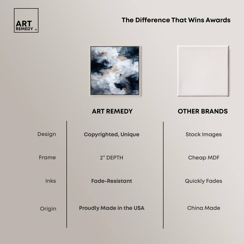 Midnight and Ivory II Canvas by Art Remedy