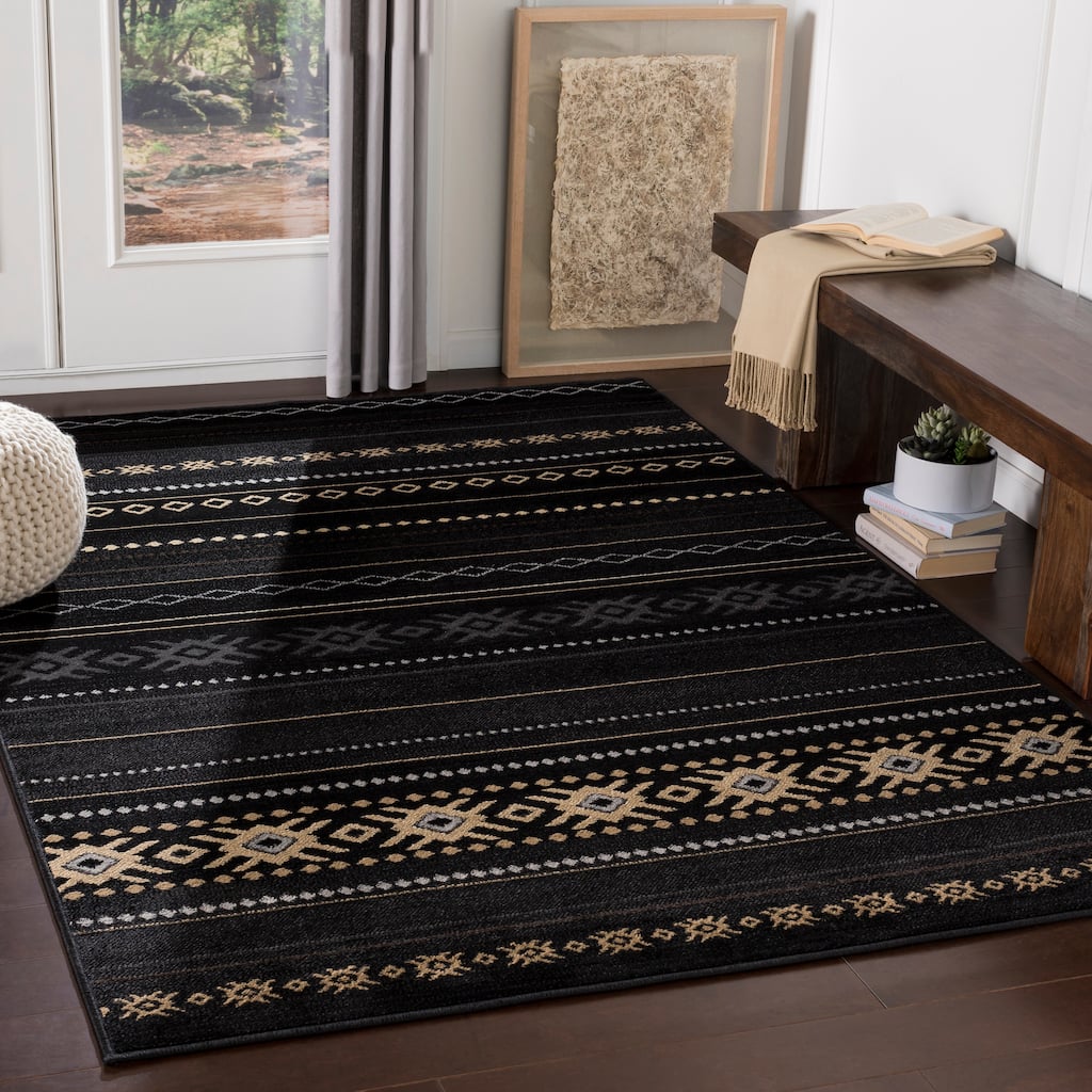 The Curated Nomad Zanjero Southwestern Aztec Area Rug