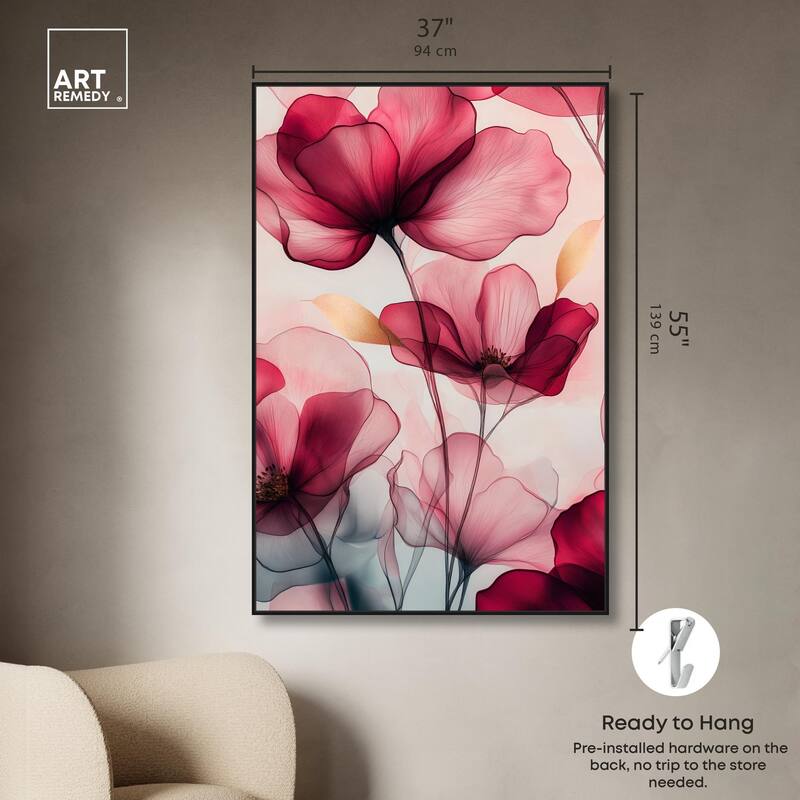 Chiffon Cherry Charm Canvas by Art Remedy