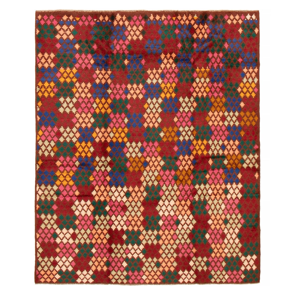 ECARPETGALLERY Hand-knotted Akhjah Brown Wool Rug - 6'6 x 7'9