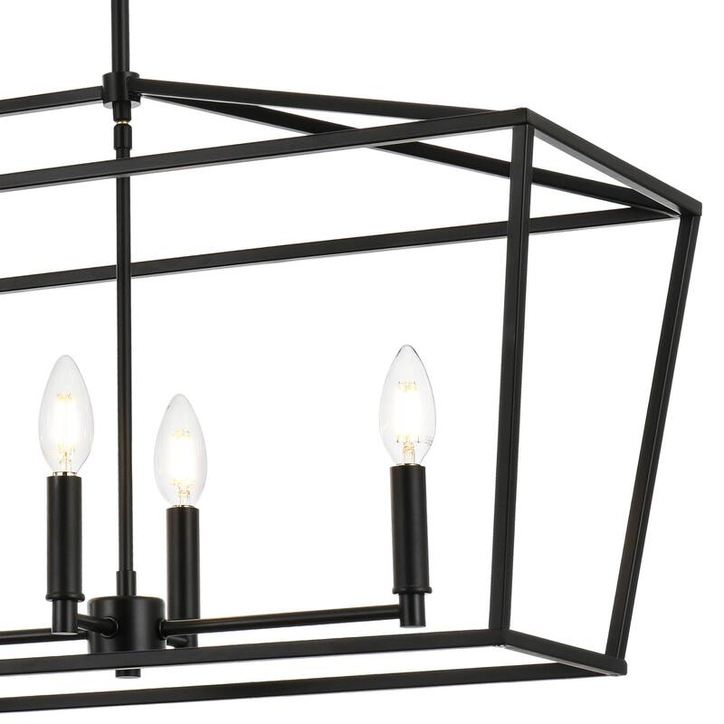 7-Light Traditional Farmhouse Linear Chandelier