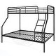 preview thumbnail 2 of 19, Space-Saving Twin Over Full Bunk Bed with Ladder, Full-Length Guardrails, Modern Design