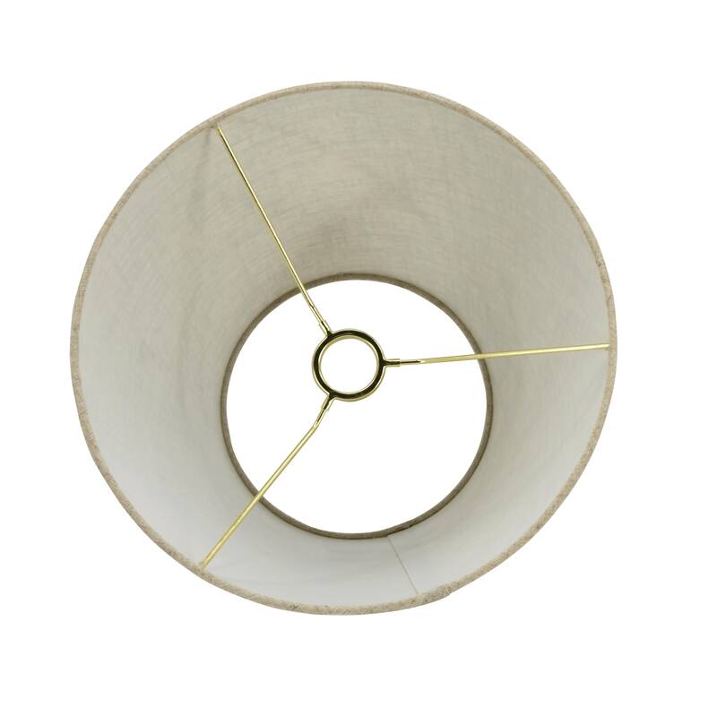 Serenity Round Ribbed Glass Lamp Base Clear Table Lamp Large Linen Shade