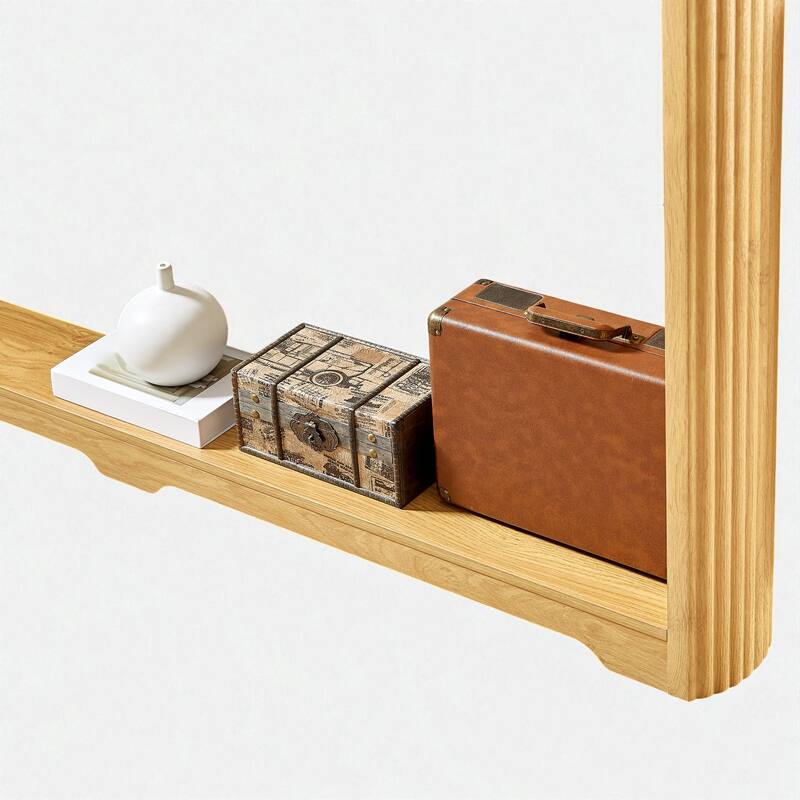 70.1" Modern Corrugated Console Table with Storage Shelf, Narrow Entryway Sofa Table for Hallway or Foyer