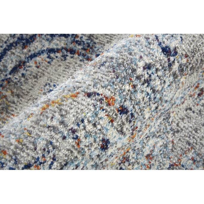 Siyut Power Loomed Distressed Floral Stain Resistant Area Rug By HomeRoots - 8' Runner